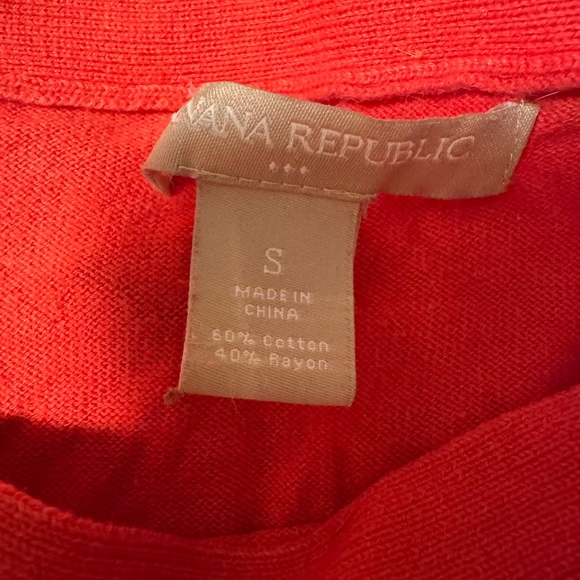 Banana Republic Coral and Brown Stripped Sweater Size S - Picture 4 of 4